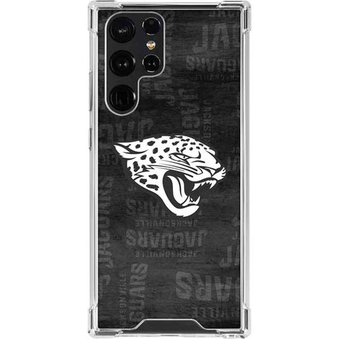 NFL Jacksonville Jaguars Black & White Galaxy S24 Ultra Clear Case