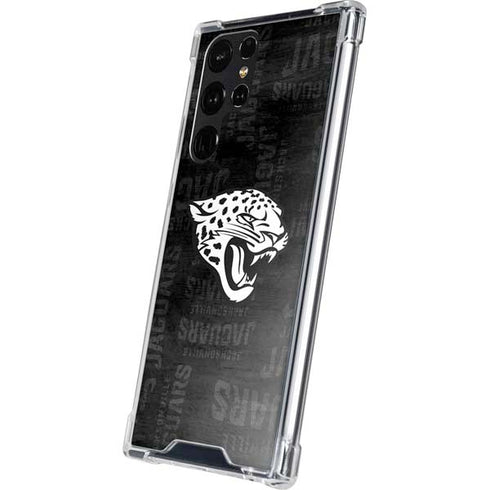 NFL Jacksonville Jaguars Black & White Galaxy S24 Ultra Clear Case