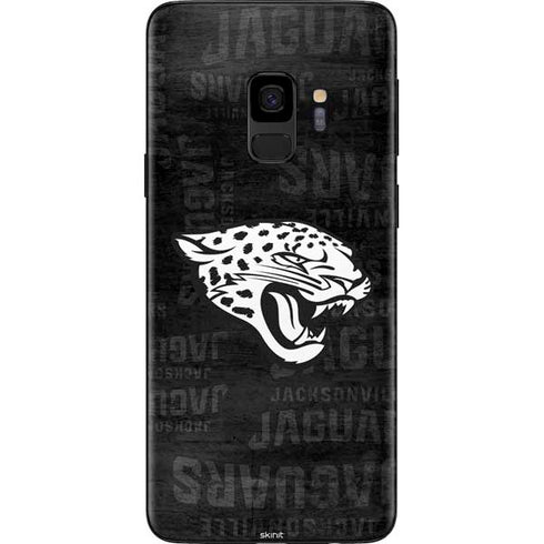 NFL Jacksonville Jaguars Black & White Galaxy S9 Skin