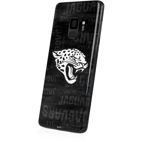 NFL Jacksonville Jaguars Black & White Galaxy S9 Skin