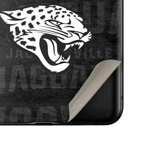 NFL Jacksonville Jaguars Black & White Galaxy Z Flip Skin