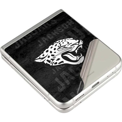 NFL Jacksonville Jaguars Black & White Galaxy Z Flip3 5G Skin