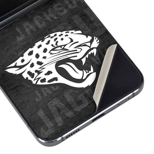 NFL Jacksonville Jaguars Black & White Galaxy Z Flip5 5G Skin