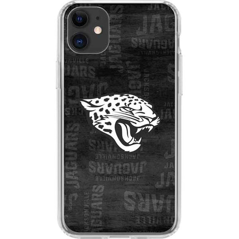 NFL Jacksonville Jaguars Black & White iPhone 11 Clear Case