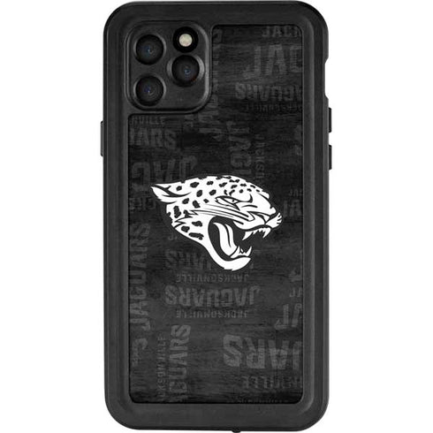 NFL Jacksonville Jaguars Black & White iPhone 11 Pro Waterproof Case