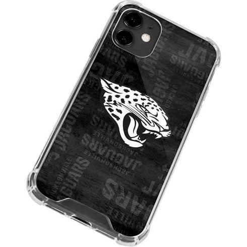 NFL Jacksonville Jaguars Black & White iPhone 12 Clear Case