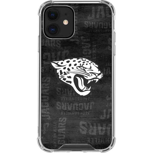 NFL Jacksonville Jaguars Black & White iPhone 12 Mini Clear Case