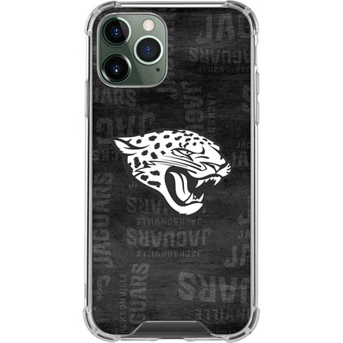 NFL Jacksonville Jaguars Black & White iPhone 12 Pro Clear Case