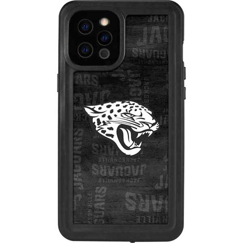 NFL Jacksonville Jaguars Black & White iPhone 12 Pro Max Waterproof Case