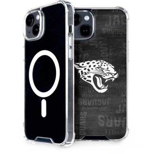 NFL Jacksonville Jaguars Black & White iPhone 13 MagSafe Case