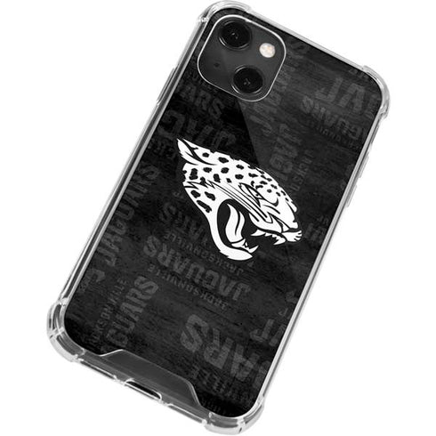NFL Jacksonville Jaguars Black & White iPhone 13 Mini Clear Case