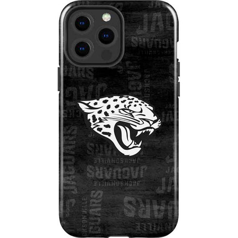 NFL Jacksonville Jaguars Black & White iPhone 13 Pro Max Impact Case