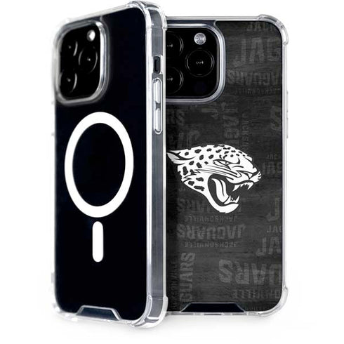 NFL Jacksonville Jaguars Black & White iPhone 13 Pro Max MagSafe Case
