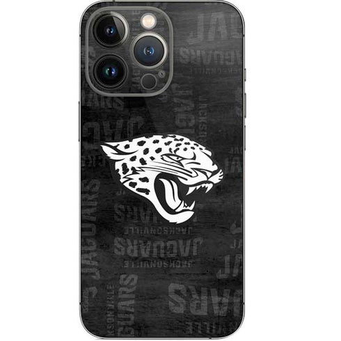 NFL Jacksonville Jaguars Black & White iPhone 13 Pro Skin