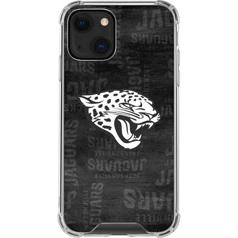 NFL Jacksonville Jaguars Black & White iPhone 14 Clear Case