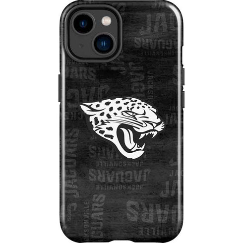 NFL Jacksonville Jaguars Black & White iPhone 14 Plus Impact Case