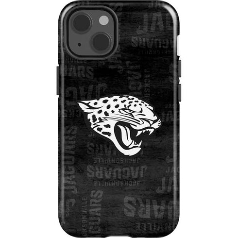 NFL Jacksonville Jaguars Black & White iPhone 15 Impact Case