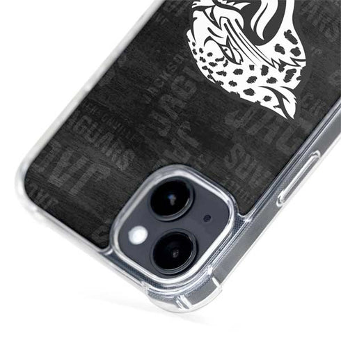 NFL Jacksonville Jaguars Black & White iPhone 15 Plus MagSafe Case