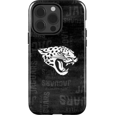 NFL Jacksonville Jaguars Black & White iPhone 15 Pro Impact Case
