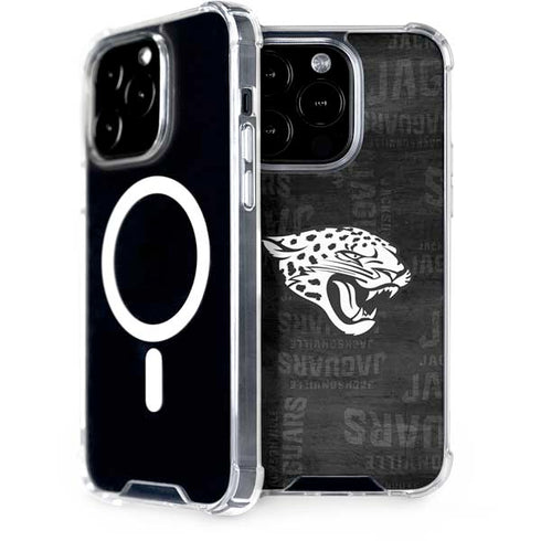 NFL Jacksonville Jaguars Black & White iPhone 15 Pro MagSafe Case