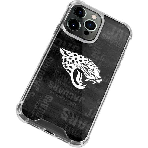 NFL Jacksonville Jaguars Black & White iPhone 15 Pro Max Clear Case