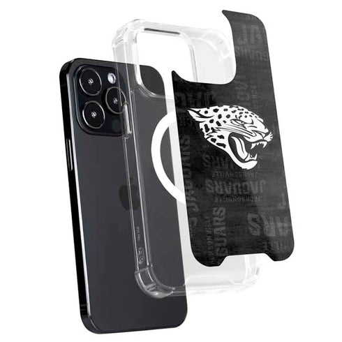 NFL Jacksonville Jaguars Black & White iPhone 15 Pro Max MagSafe Case