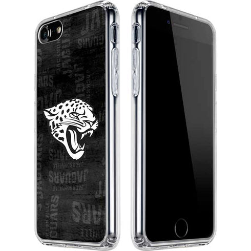 NFL Jacksonville Jaguars Black & White iPhone SE (2nd & 3rd Gen) Clear Case