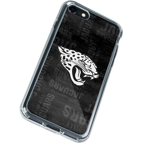 NFL Jacksonville Jaguars Black & White iPhone SE (2nd & 3rd Gen) Clear Case