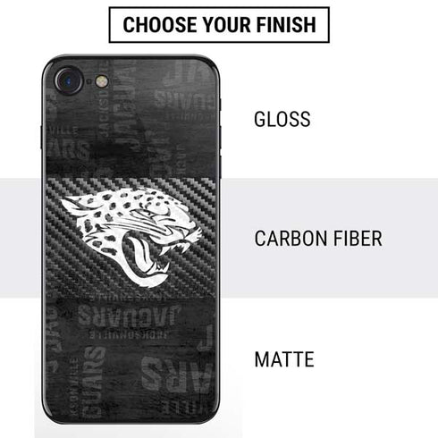 NFL Jacksonville Jaguars Black & White iPhone SE (2nd & 3rd Gen) Skin