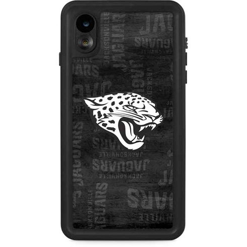 NFL Jacksonville Jaguars Black & White iPhone XR Waterproof Case
