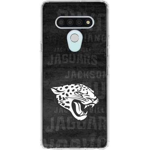 NFL Jacksonville Jaguars Black & White LG Stylo 6 Clear Case