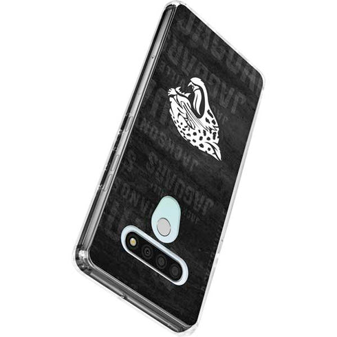 NFL Jacksonville Jaguars Black & White LG Stylo 6 Clear Case