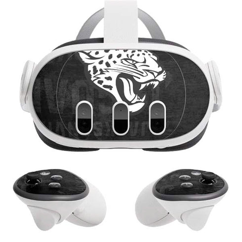 NFL Jacksonville Jaguars Black & White Meta Quest 3 Skin