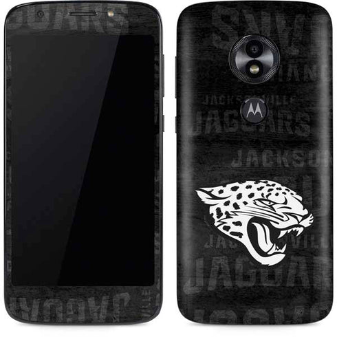 NFL Jacksonville Jaguars Black & White Moto E5 Play Skin