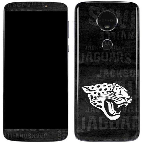 NFL Jacksonville Jaguars Black & White Moto E5 Plus Skin