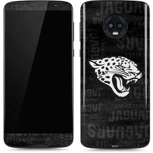 NFL Jacksonville Jaguars Black & White Moto G6 Skin