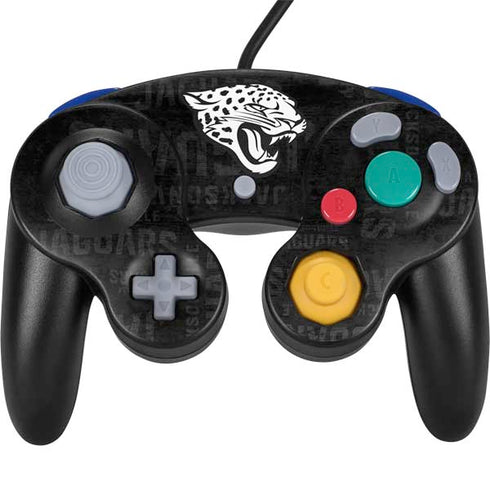 NFL Jacksonville Jaguars Black & White Nintendo GameCube Controller Skin