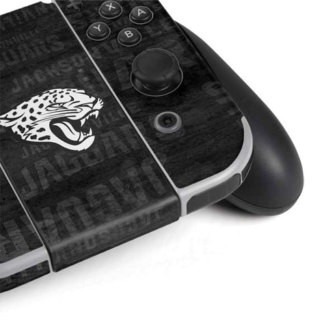 NFL Jacksonville Jaguars Black & White Nintendo Switch OLED (2021) Skin