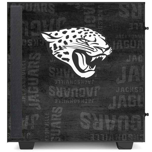 NFL Jacksonville Jaguars Black & White NZXT H510 Compact ATX Mid-Tower Case Skin
