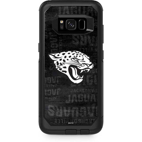 NFL Jacksonville Jaguars Black & White Otterbox Commuter Galaxy Skin