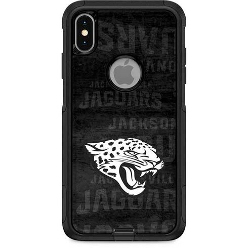 NFL Jacksonville Jaguars Black & White Otterbox Commuter iPhone Skin