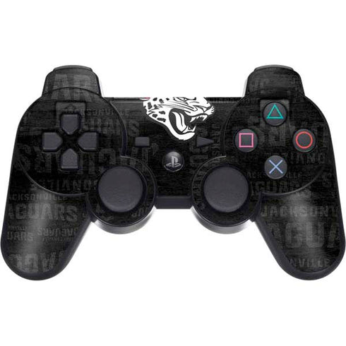 NFL Jacksonville Jaguars Black & White PS3 Dual Shock wireless controller Skin