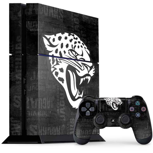 NFL Jacksonville Jaguars Black & White PS4 Console and Controller Bundle Skin