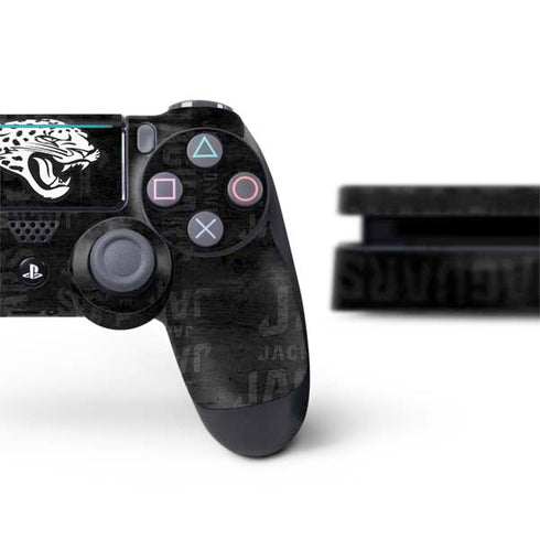 NFL Jacksonville Jaguars Black & White PS4 Slim Bundle Skin