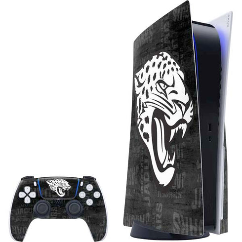 NFL Jacksonville Jaguars Black & White PS5 Bundle Skin