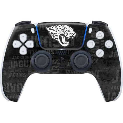 NFL Jacksonville Jaguars Black & White PS5 Controller Skin