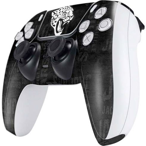 NFL Jacksonville Jaguars Black & White PS5 Controller Skin