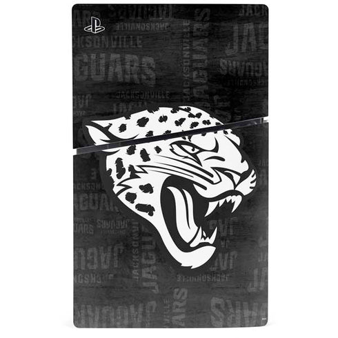 NFL Jacksonville Jaguars Black & White PS5 Slim Disk Bundle Skin