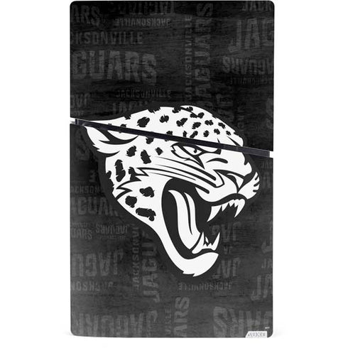 NFL Jacksonville Jaguars Black & White PS5 Slim Digital Edition Console Skin