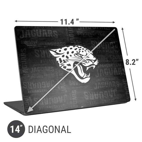 NFL Jacksonville Jaguars Black & White Universal Laptop 14in (11.4 x 8.2in) Skin